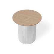 Mimi Side Table - White - Natural gallery detail image
