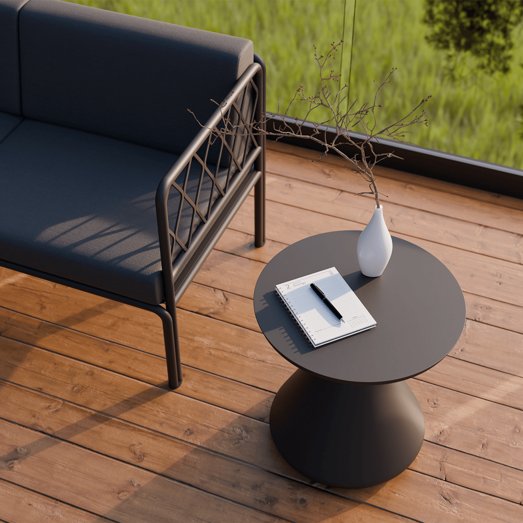 Kora Side Table Aluminium - Outdoor gallery detail image