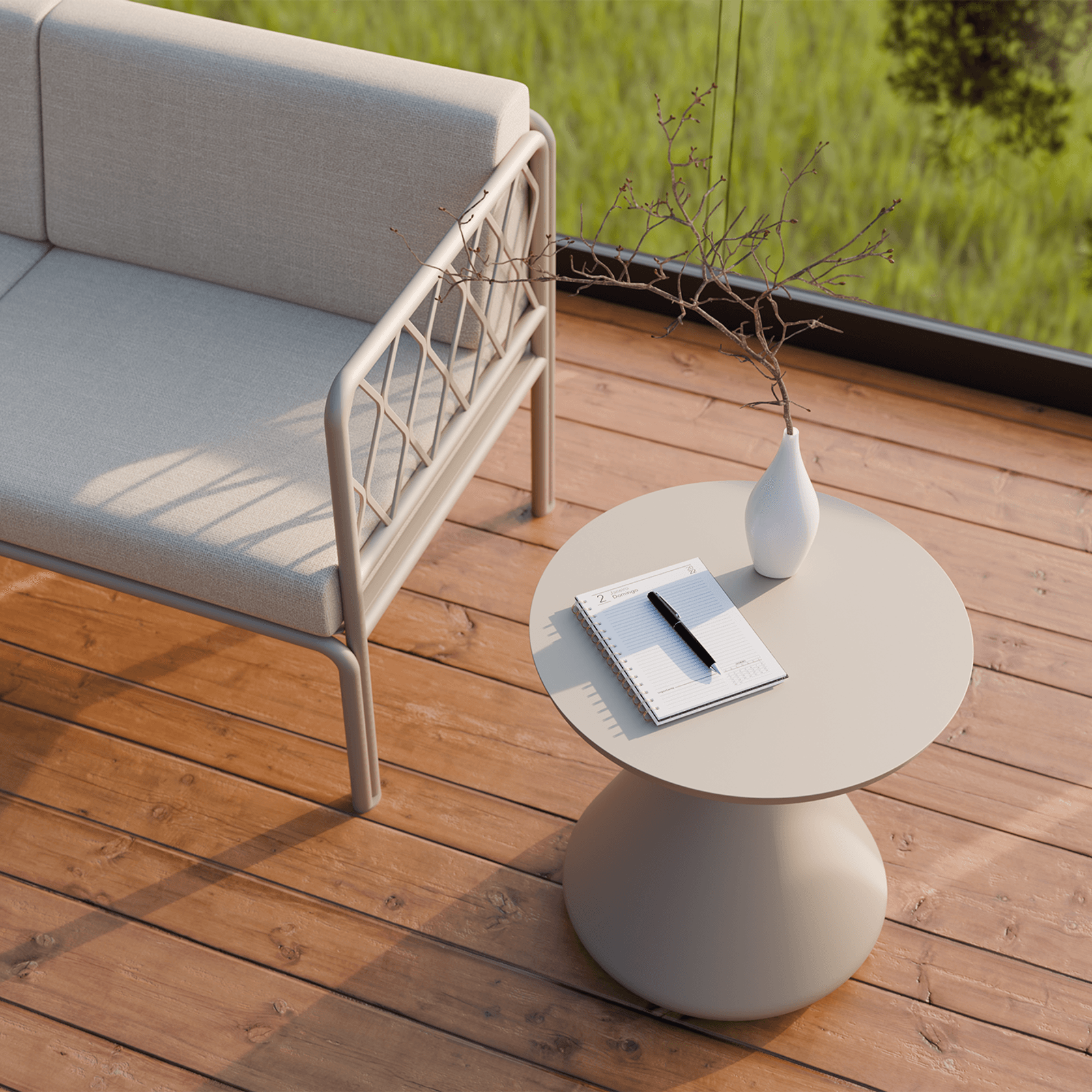 Kora Side Table Aluminium - Outdoor gallery detail image