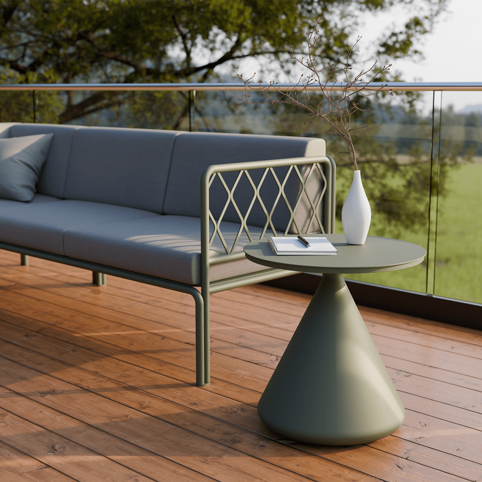 Kora Side Table Aluminium - Outdoor gallery detail image