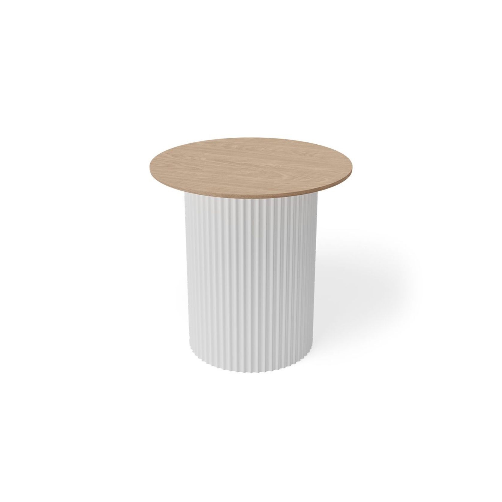 Mimi Side Table - White - Natural gallery detail image