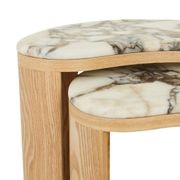 Oberon Curve Nest Marble Side Tables gallery detail image