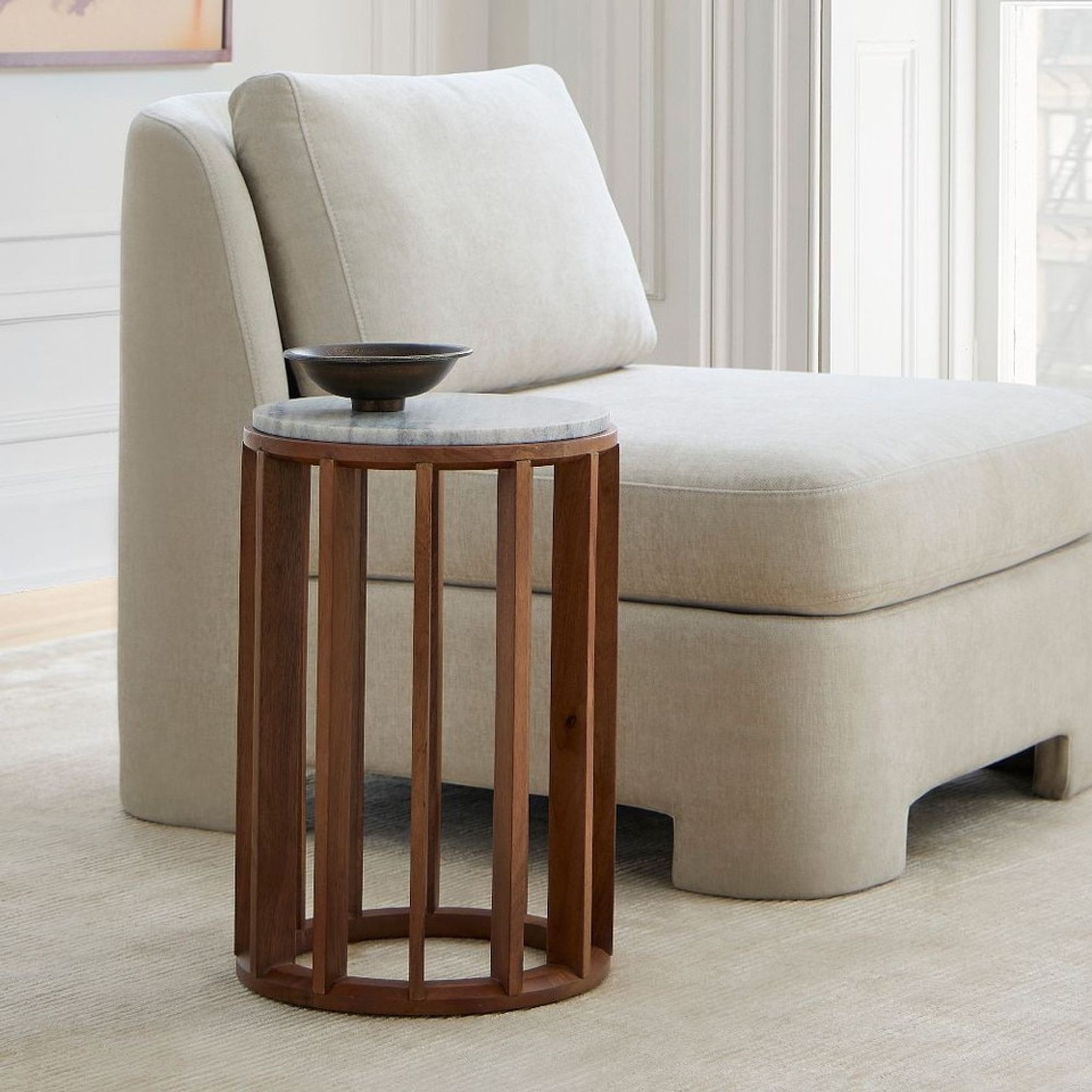 Ophelia Marble Drink Table gallery detail image