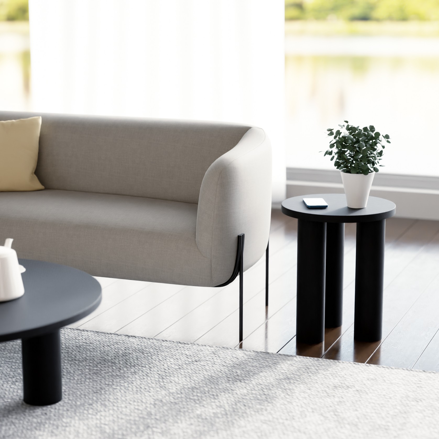 Orbix Side Table - Black gallery detail image