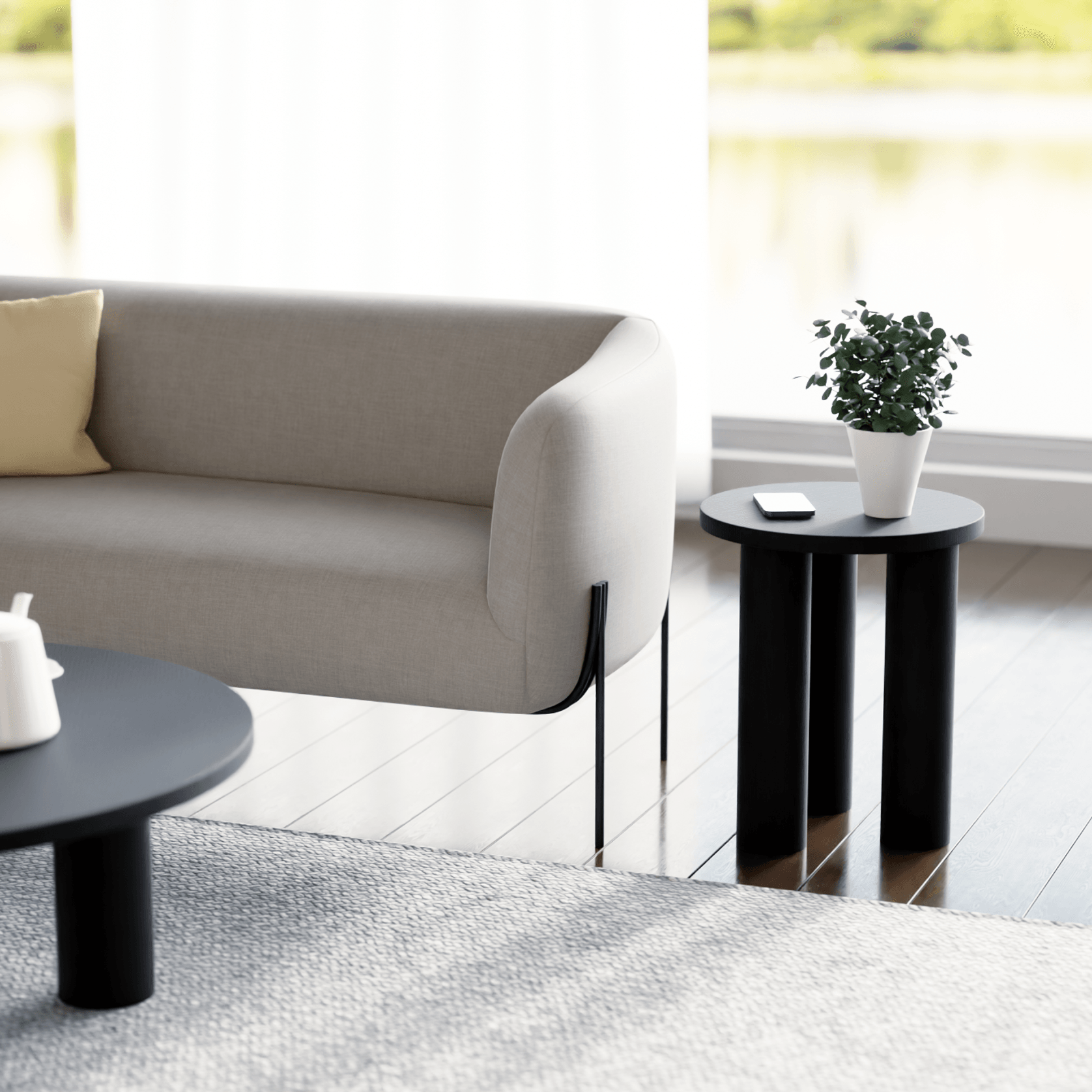 Orbix Side Table - Black gallery detail image
