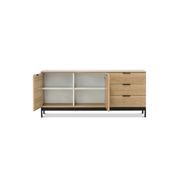 Macy Oak Sideboard Buffet | Natural & Black gallery detail image