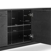 Macy Oak Sideboard Buffet | Black gallery detail image