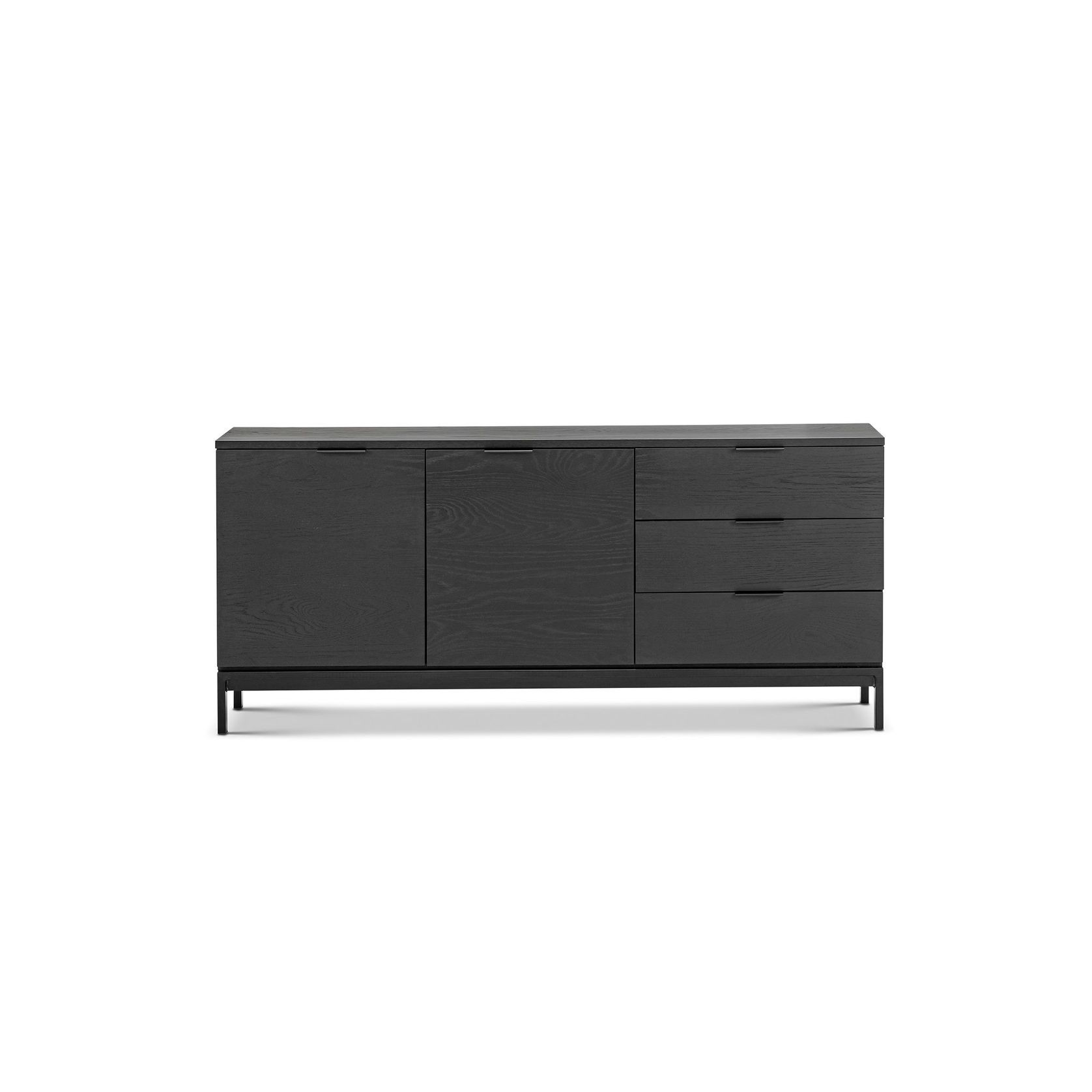 Macy Oak Sideboard Buffet | Black gallery detail image