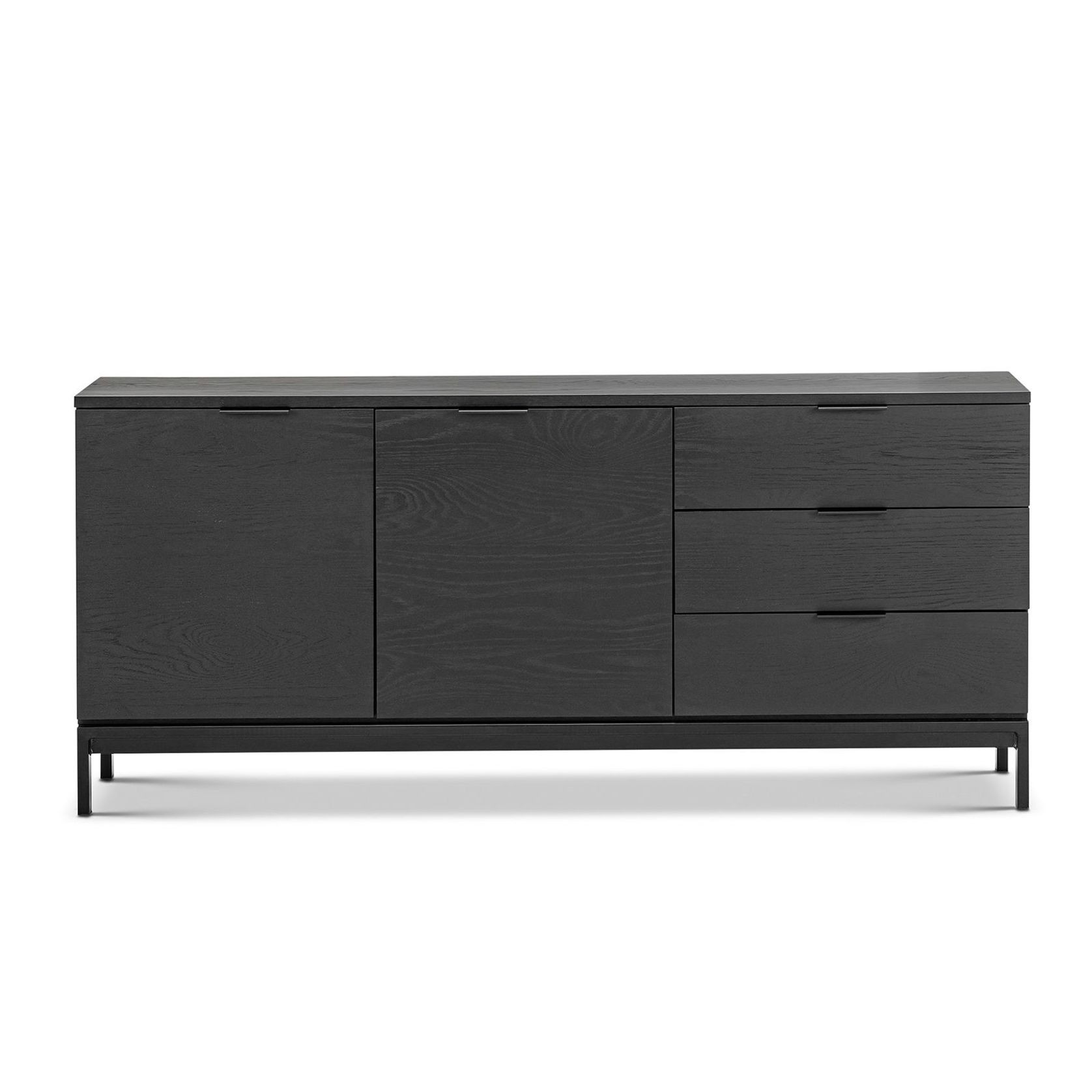 Macy Oak Sideboard Buffet | Black gallery detail image