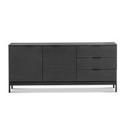 Macy Oak Sideboard Buffet | Black gallery detail image