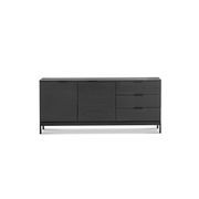 Macy Oak Sideboard Buffet | Black gallery detail image