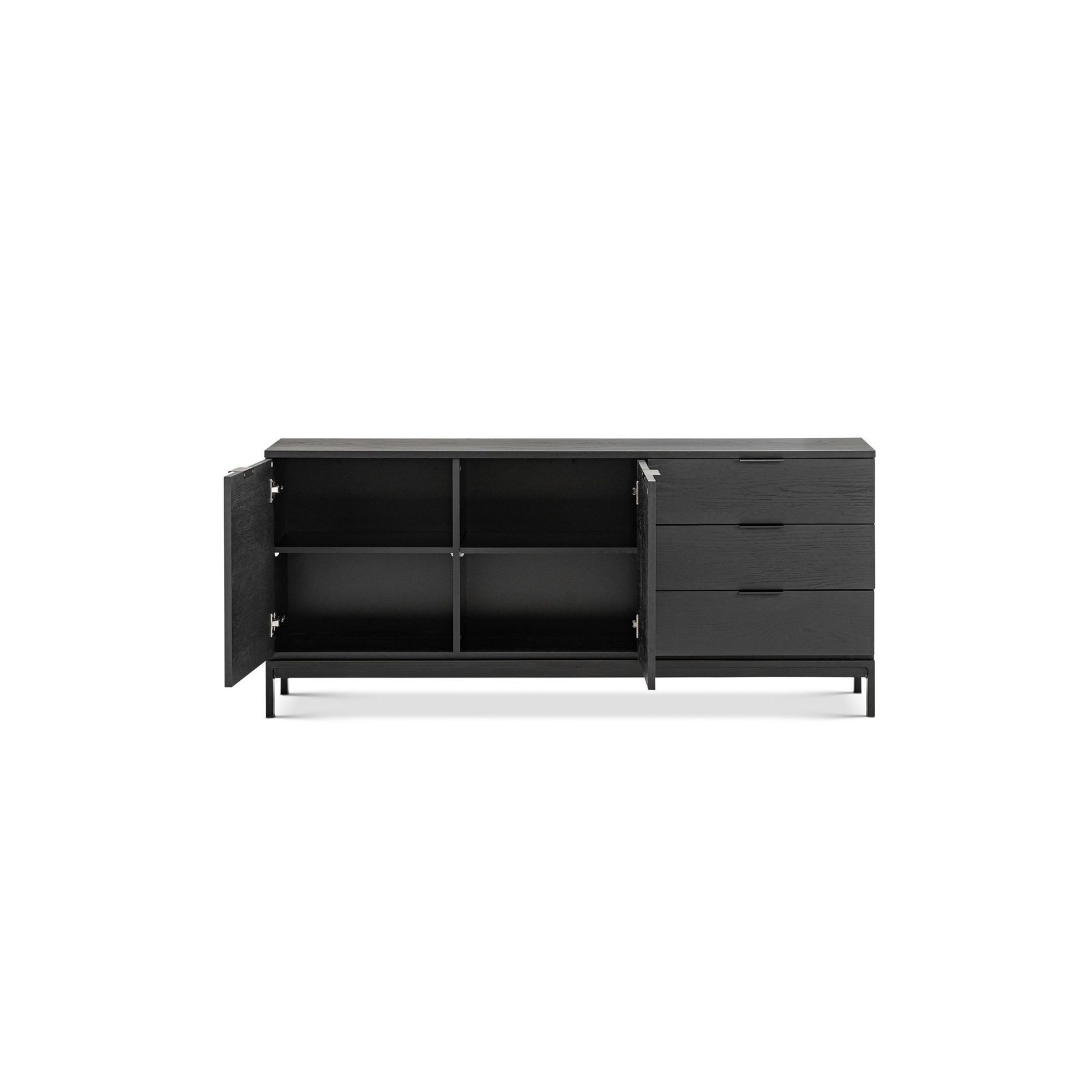 Macy Oak Sideboard Buffet | Black gallery detail image