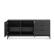 Macy Oak Sideboard Buffet | Black gallery detail image