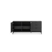 Macy Oak Sideboard Buffet | Black gallery detail image