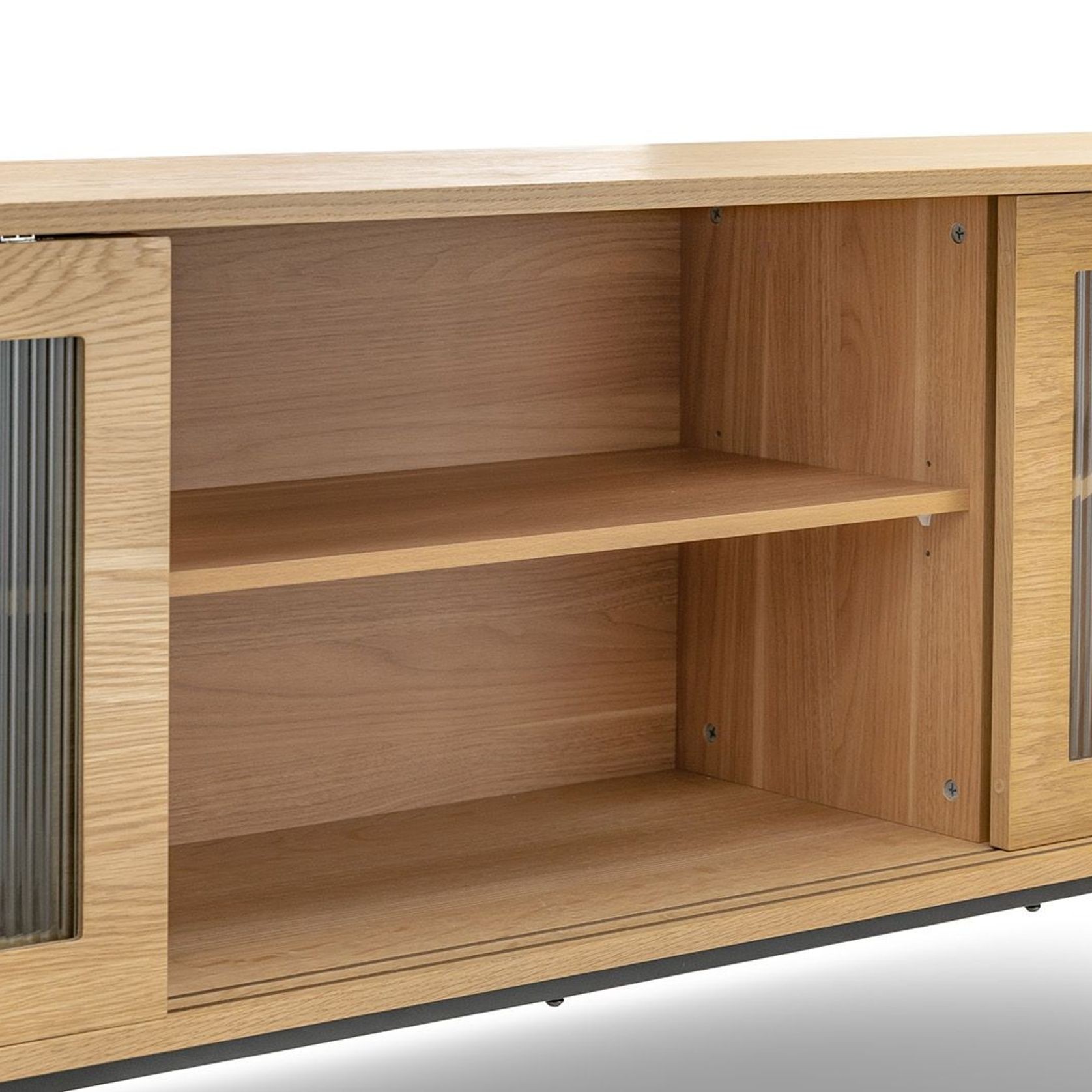 Arae Fluted Glass Sideboard | Natural Oak gallery detail image