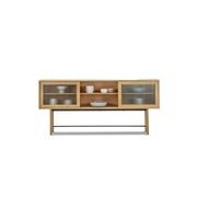 Arae Fluted Glass Sideboard | Natural Oak gallery detail image
