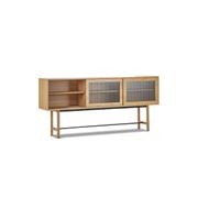 Arae Fluted Glass Sideboard | Natural Oak gallery detail image