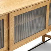 Arae Fluted Glass Sideboard | Natural Oak gallery detail image