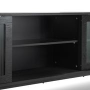 Arae Fluted Glass Sideboard | Black Oak gallery detail image