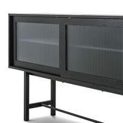 Arae Fluted Glass Sideboard | Black Oak gallery detail image