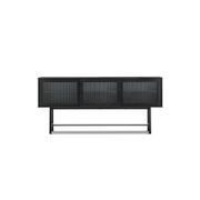 Arae Fluted Glass Sideboard | Black Oak gallery detail image