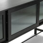 Arae Fluted Glass Sideboard | Black Oak gallery detail image