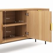 Kina Ripple Slatted Sideboard | 180cm | Natural Oak gallery detail image