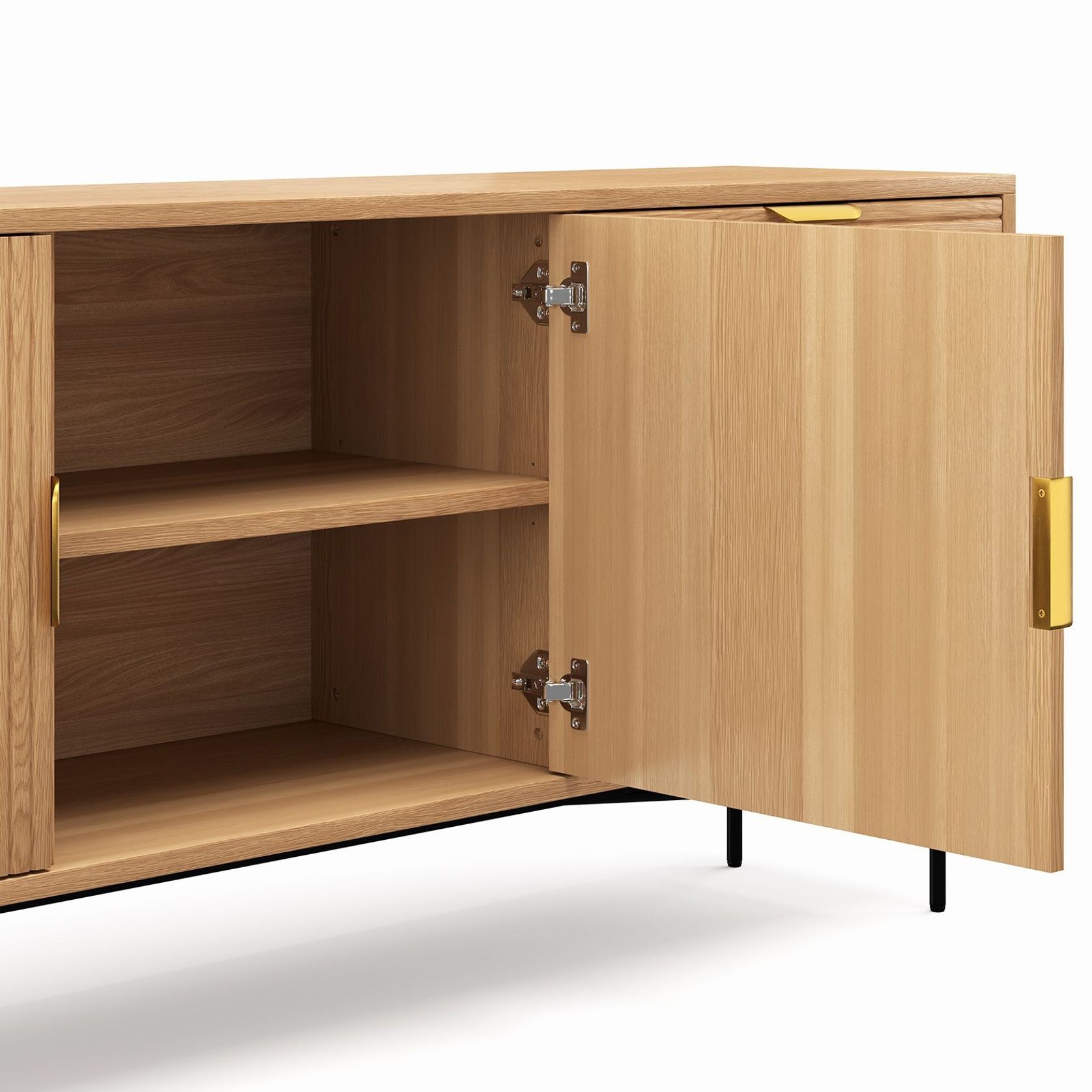 Kina Ripple Slatted Sideboard | 180cm | Natural Oak gallery detail image