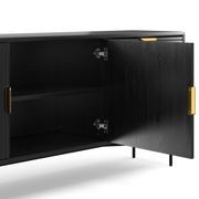 Kina Ripple Slatted Sideboard | 180cm | Black Oak gallery detail image