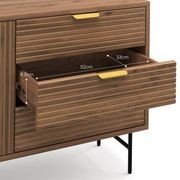 Kina Ripple Slatted Sideboard | 180cm | Light Walnut gallery detail image