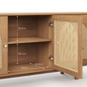 Cove 3 Door Rattan Arch Sideboard Buffet | Natural Oak gallery detail image