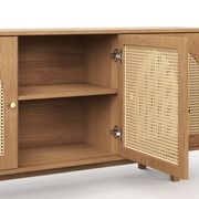 Cove 3 Door Rattan Arch Sideboard Buffet | Natural Oak gallery detail image