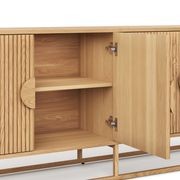 Braxton Ripple Slatted Sideboard | 180cm | Natural Oak gallery detail image