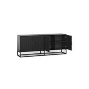 Braxton Ripple Slatted Sideboard | 180cm | Black Oak gallery detail image