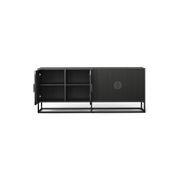 Braxton Ripple Slatted Sideboard | 180cm | Black Oak gallery detail image