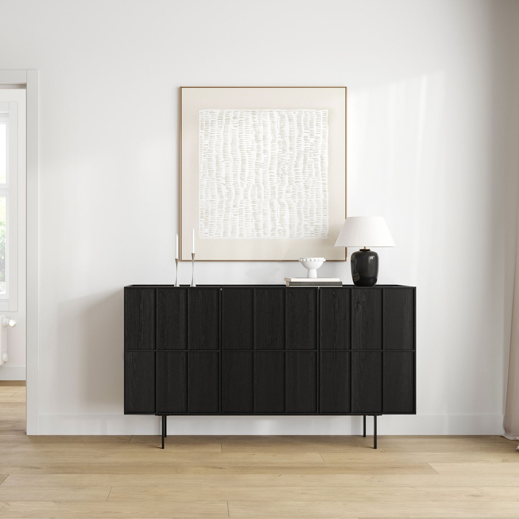 Linea 160cm Sideboard Cabinet Black Oak | L3 Home gallery detail image
