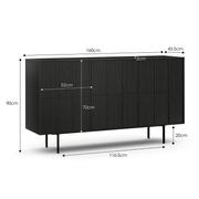 Linea 160cm Sideboard Cabinet Black Oak | L3 Home gallery detail image