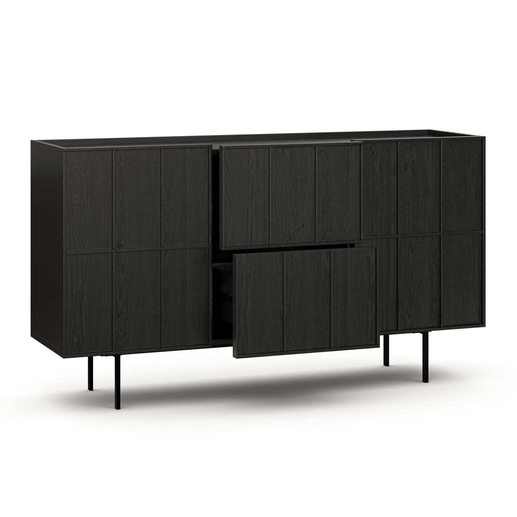 Linea 160cm Sideboard Cabinet Black Oak | L3 Home gallery detail image