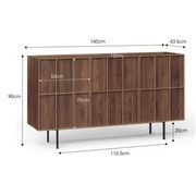 Linea 160cm Sideboard Cabinet | Light Walnut gallery detail image