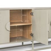 Braxton Ripple Slatted Sideboard | 180cm | Putty gallery detail image