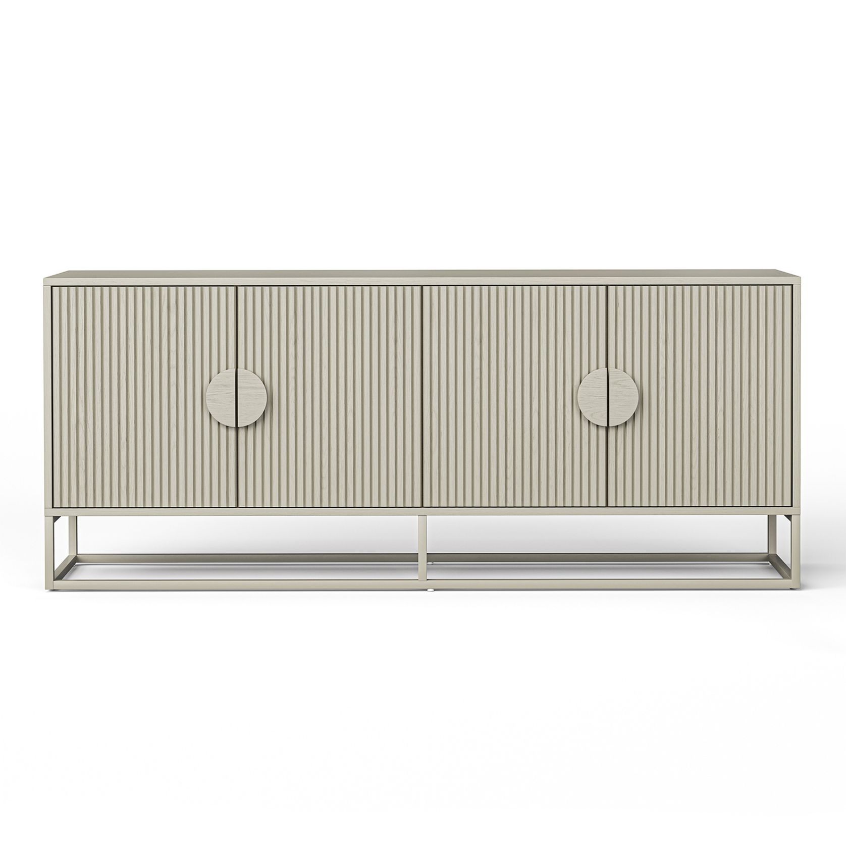 Braxton Ripple Slatted Sideboard | 180cm | Putty gallery detail image