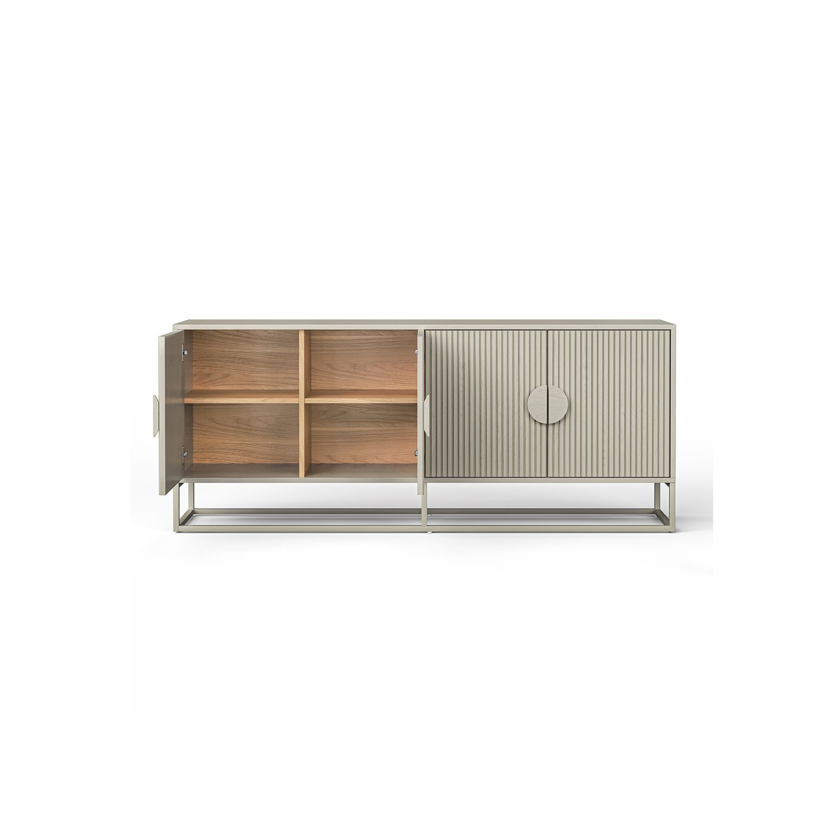 Braxton Ripple Slatted Sideboard | 180cm | Putty gallery detail image