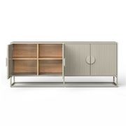 Braxton Ripple Slatted Sideboard | 180cm | Putty gallery detail image