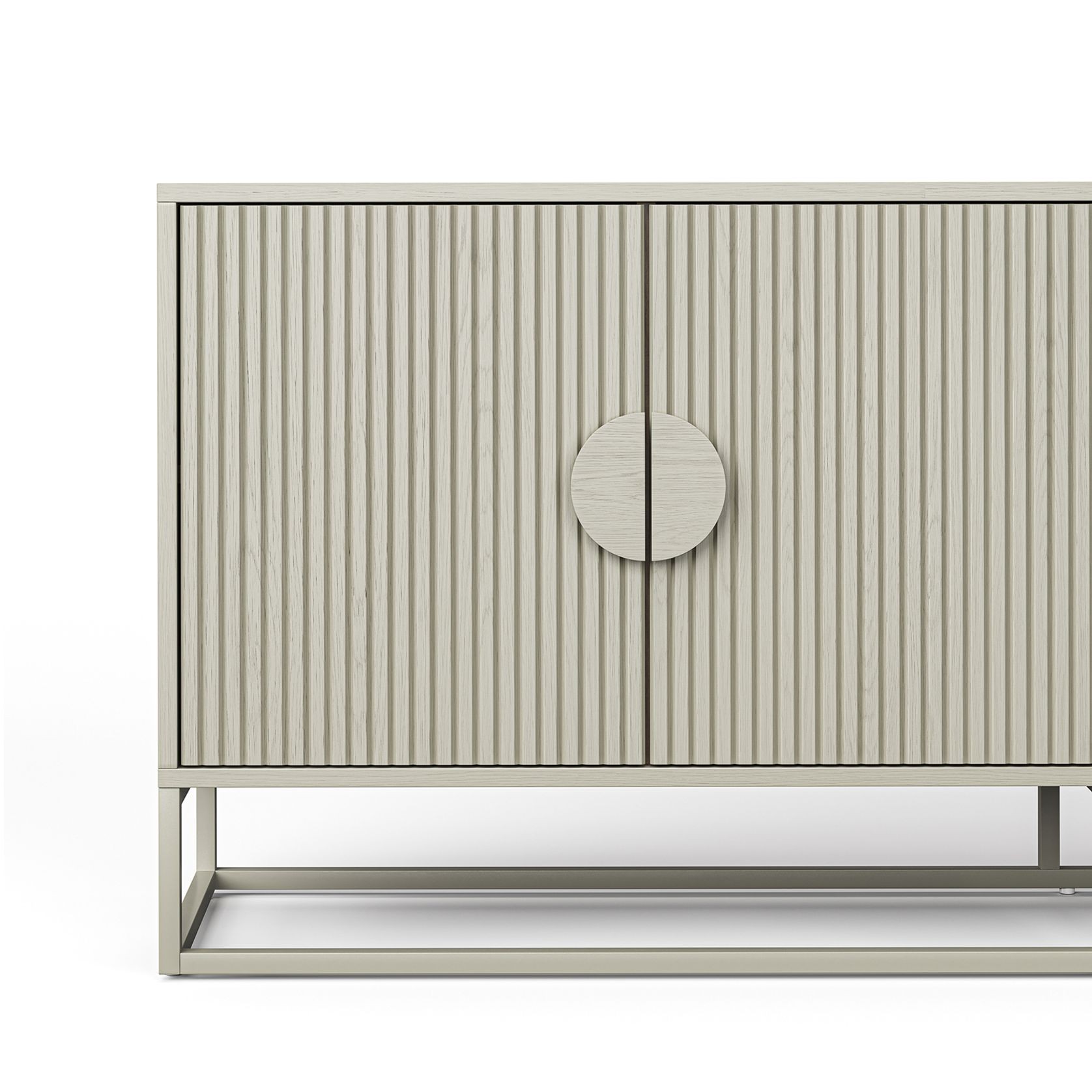 Braxton Ripple Slatted Sideboard | 180cm | Putty gallery detail image