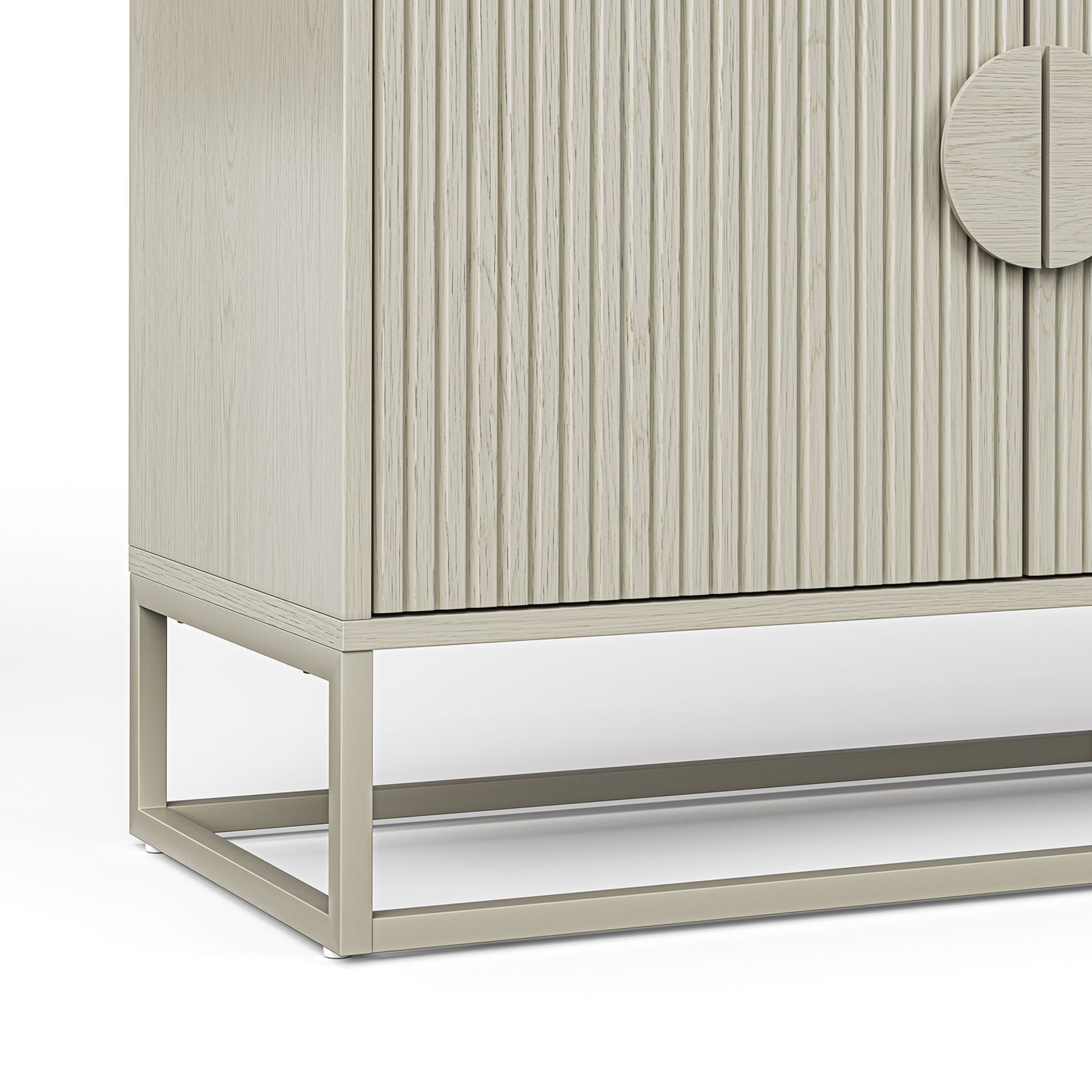 Braxton Ripple Slatted Sideboard | 180cm | Putty gallery detail image