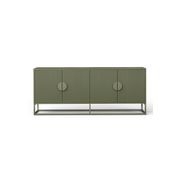 Braxton Ripple Slatted Sideboard | 180cm | Olive Green gallery detail image