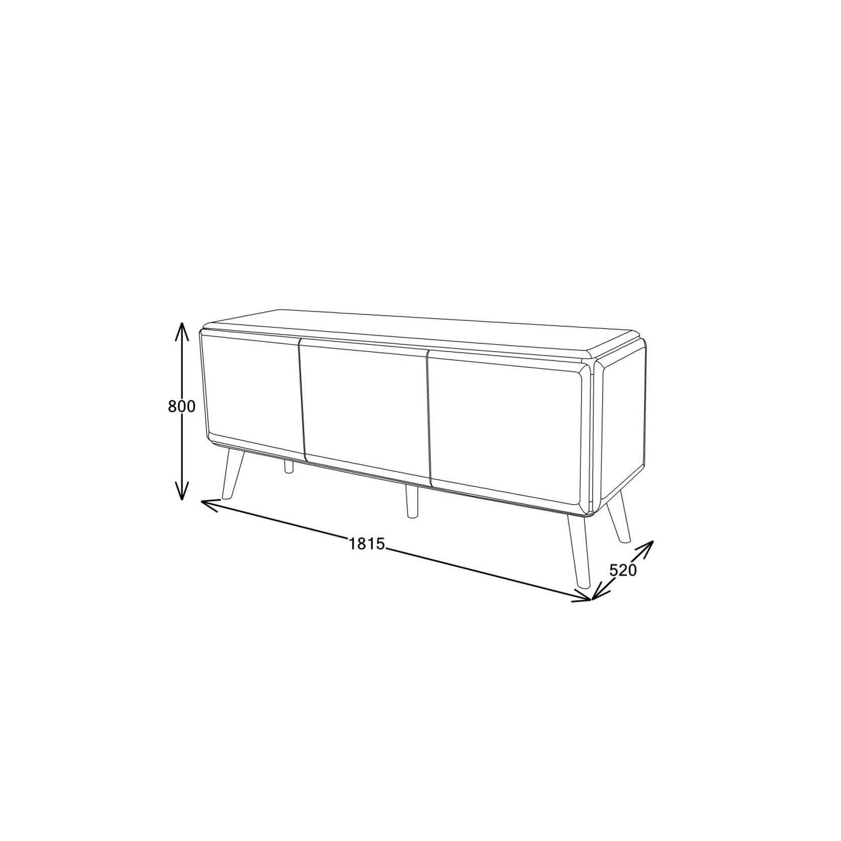 Casa Hardwood Sideboard Buffet | Natural | 1800mm gallery detail image