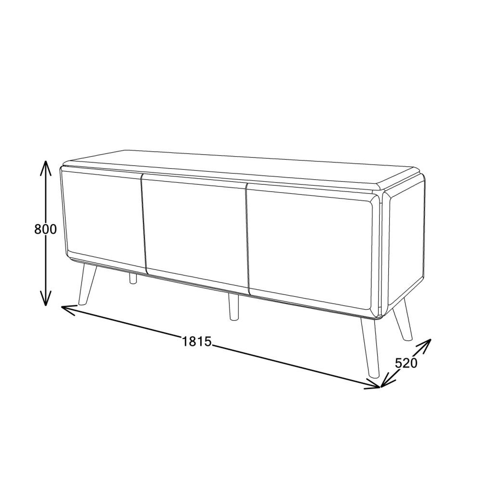 Casa Hardwood Sideboard Buffet | Natural | 1800mm gallery detail image