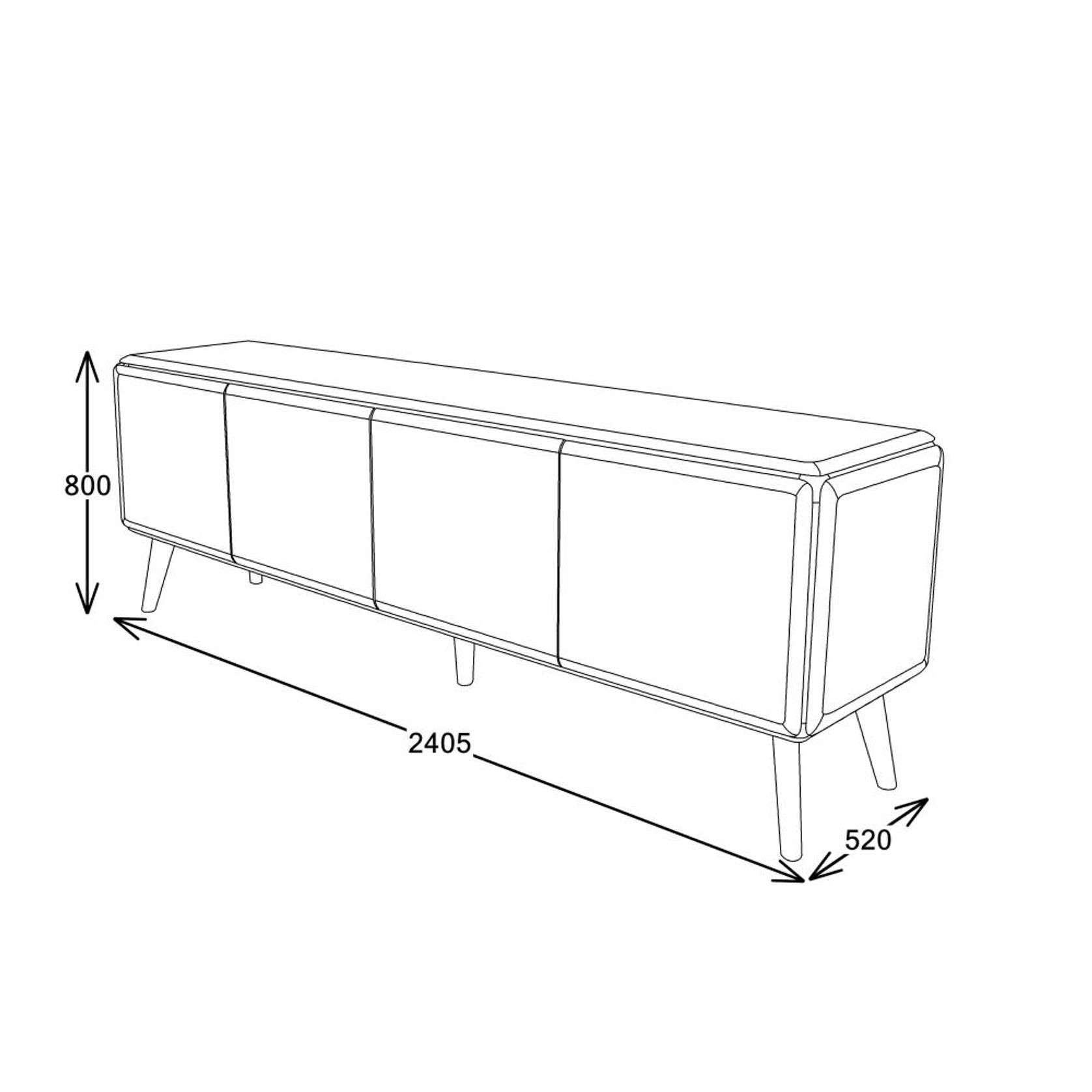 Casa Hardwood Sideboard Buffet | Arabica Walnut | 2400m gallery detail image