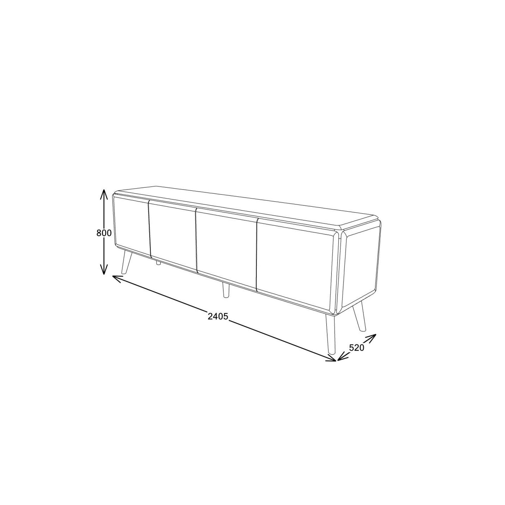 Casa Hardwood Sideboard Buffet | Natural | 2400mm gallery detail image